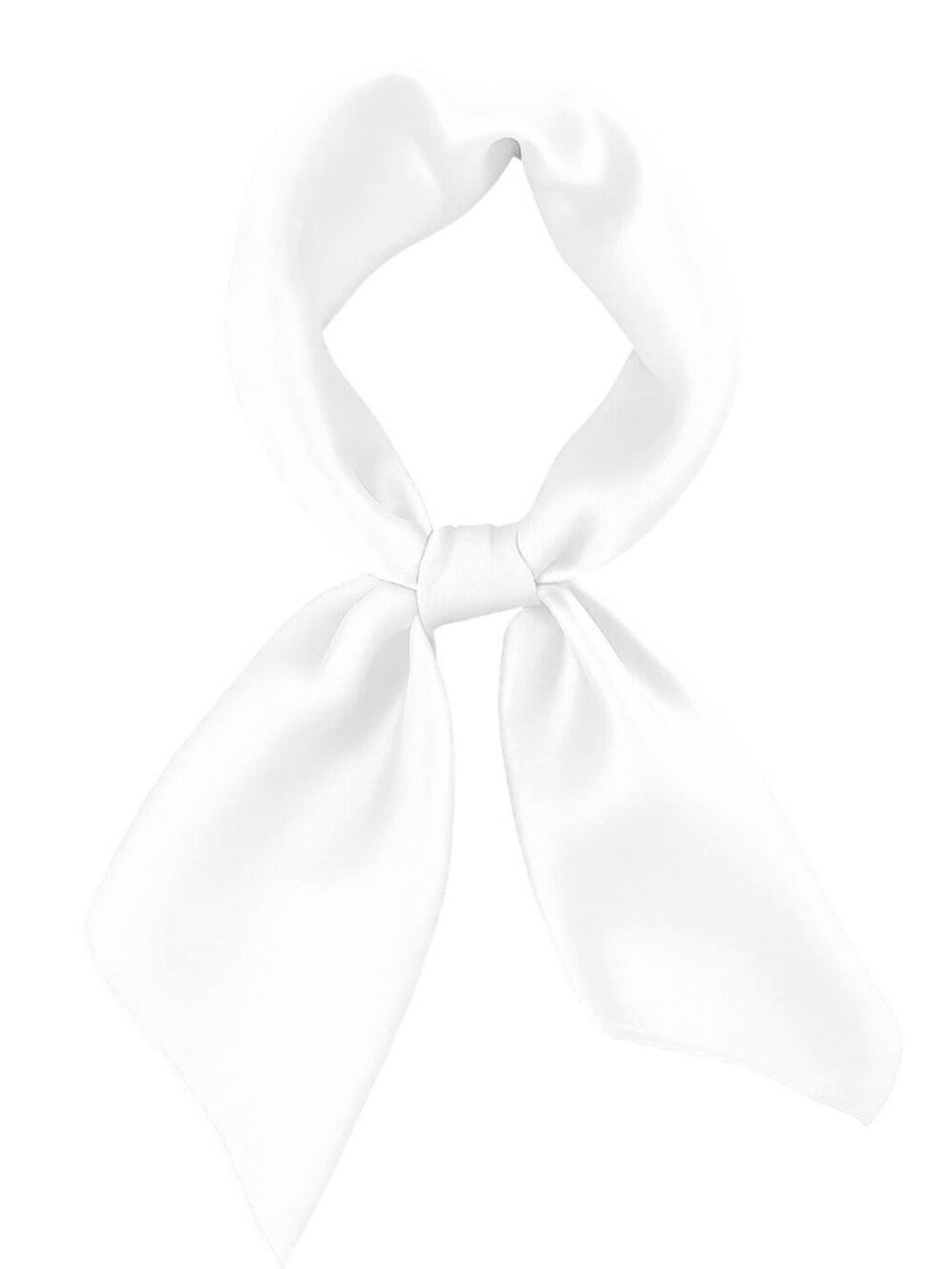 White Satin Scarf 19x19, Western Cowboy Cowgirl Bandana, Boho Coastal Ranch Wear